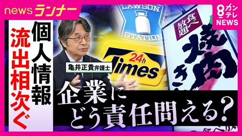 newsランナー 【解説】「二次被害出たら10万円も」“サイバー攻撃”で個人情報漏洩相次ぐ　補償額はいくら？企業の責任は？　弁護士が解説　タイムズカー“集団訴訟”は有効？