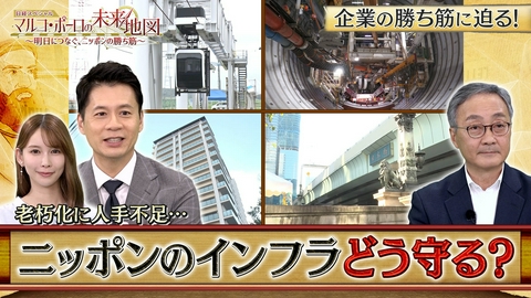 日経スペシャル　マルコ・ポーロの未来地図　～明日につなぐ、ニッポンの勝ち筋～ 老朽化に人手不足！インフラを救うニッポンの勝ち筋