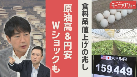 【羽鳥パネル】羽鳥慎一モーニングショー 食料品に値上げの兆し　原油高＆円安 Wショックも