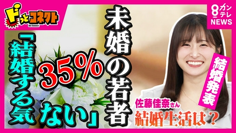 ドっとコネクト 若者の35%「結婚するつもりない」要因は？レインボー池田さんと結婚！佐藤佳奈アナに聞く「結婚生活どう？」　令和の“3K”は変化「価値観・金銭感覚・雇用形態」意外なハードルは