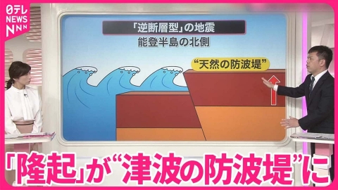 日テレNEWSセレクト 【解説】「隆起」が“津波の防波堤”に 輪島市では約4メートル「隆起」