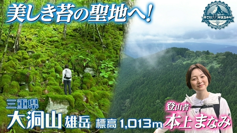 そこに山があるから 本上まなみ　美しき苔の聖地へ！ 三重県 大洞山 標高1013m