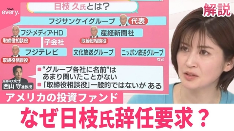 日テレNEWSセレクト 【なぜ？】米ファンドが日枝氏に辞任要求  “物言う株主”がフジ・メディア・HDへ3度目の書簡【#みんなのギモン】