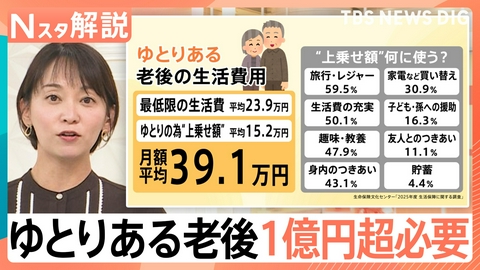 TBS NEWS DIG Powered by JNN “ゆとりある老後”には1億円超！？【Nスタ】