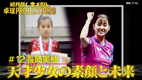 ～絶対届く、金メダル。～卓球PROJECT2028 #12長﨑美柚密着“麗しき剛腕”の素顔に迫る