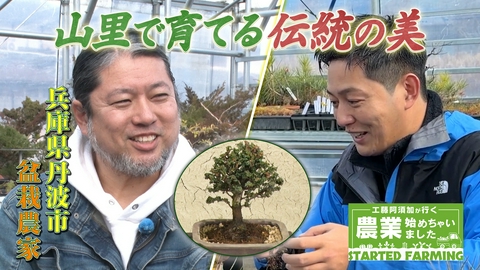 工藤阿須加が行く 農業始めちゃいました 伝統文化の継承を目指して！元カメラマンが挑む奥深き盆栽の世界