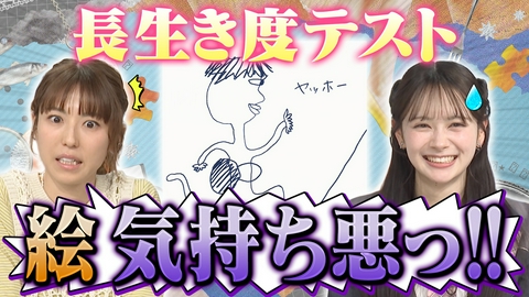 若槻千夏のうるさい心理テスト 「長生き度が分かる」心理テスト!?AKB伊藤百花の絵に驚愕!?