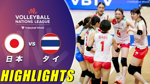 バレーボールネーションズリーグ2026 女子 第10戦 日本vsタイ ハイライト