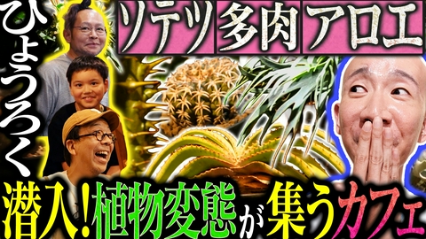 変態植物倶楽部 【隣の変態ハウス】植物変態が集うカフェ・なみのうお