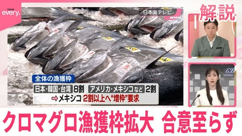 日テレNEWSセレクト 【解説】クロマグロ漁獲枠拡大、国際会議で合意に至らず 価格に影響は？