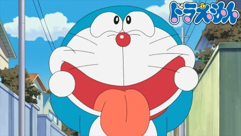 おすわりドラえもん「えへへ」 (ポスター作品) (12月上旬頃より順次発送) 10月31日(日)よりWEBショップにて新作ドラえもんコラボ