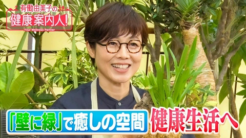 有働由美子の健康案内人！ 「壁に緑」で癒しの空間…健康生活へ
