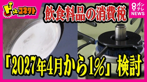ドっとコネクト 減税に補助金…物価高対策を徹底討論　飲食料品の消費税減税「2027年4月から1％」有力　最大の理由は「レジ改修に時間がかかる」