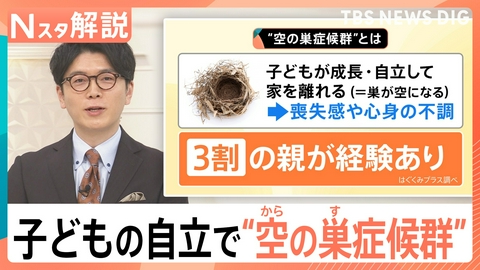 TBS NEWS DIG Powered by JNN “空の巣症候群”知っていますか?【Nスタ】