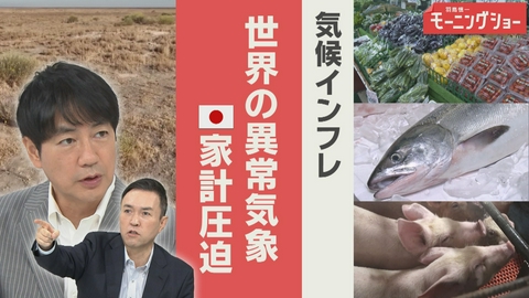 【羽鳥パネル】羽鳥慎一モーニングショー 気候インフレ　世界の異常気象　日本の家計圧迫