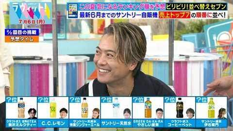 ラヴィット！ 【7/6 後半】並び替えセブン！TAKAHIROがビリビリの餌食に！？