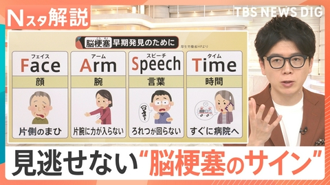 TBS NEWS DIG Powered by JNN 見逃せない“脳梗塞のサイン”【Nスタ】