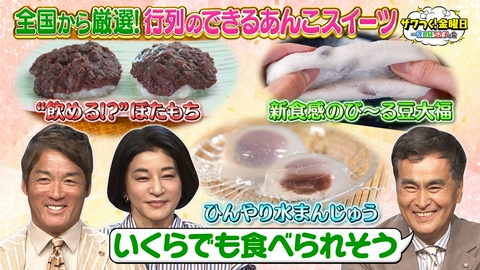 ザワつく！ 金曜日 全国から厳選！行列のできる「あんこスイーツ」が続々！観客100人が食べたいのはどれ？