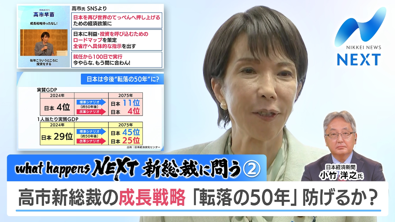 NIKKEI NEWS NEXT 10月7日(火)放送分 日経平均3日連続最高値！では高市