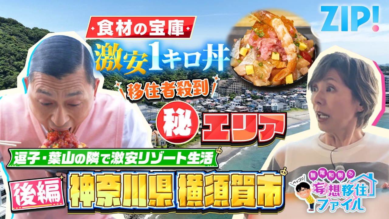 ZIP! 8月20日(水)放送分 ペッコリ妄想移住ファイル特別編 神奈川県