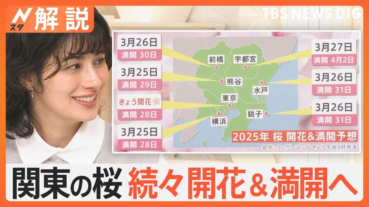 TBS NEWS DIG Powered by JNN 3月24日(月)放送分 待ちに待った花見の