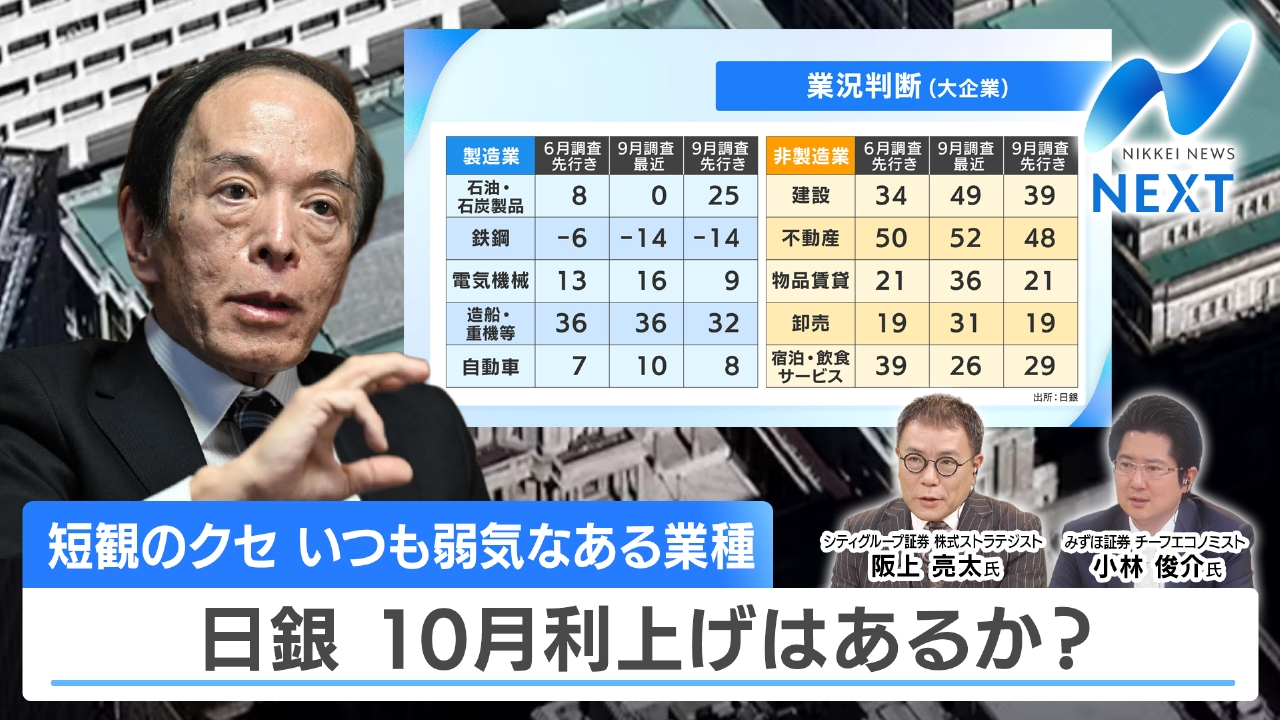 NIKKEI NEWS NEXT 10月1日(水)放送分 「10月利上げ」あるか～注目す