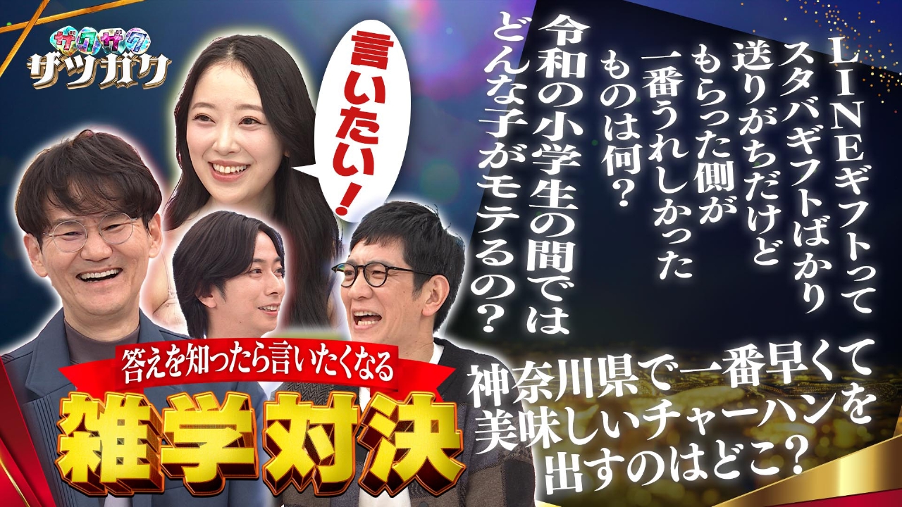 チャンハウス 2月15日(土)放送分 ザクザクザツガク 人に言いたくなる