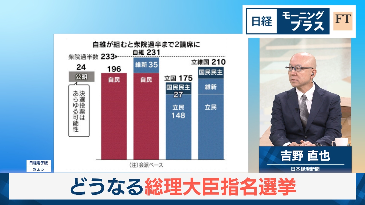 日経モープラFT 10月16日(木)放送分 どうなる総理大臣指名選挙｜報道／ドキュメンタリー｜見逃し無料配信はTVer！人気の動画見放題