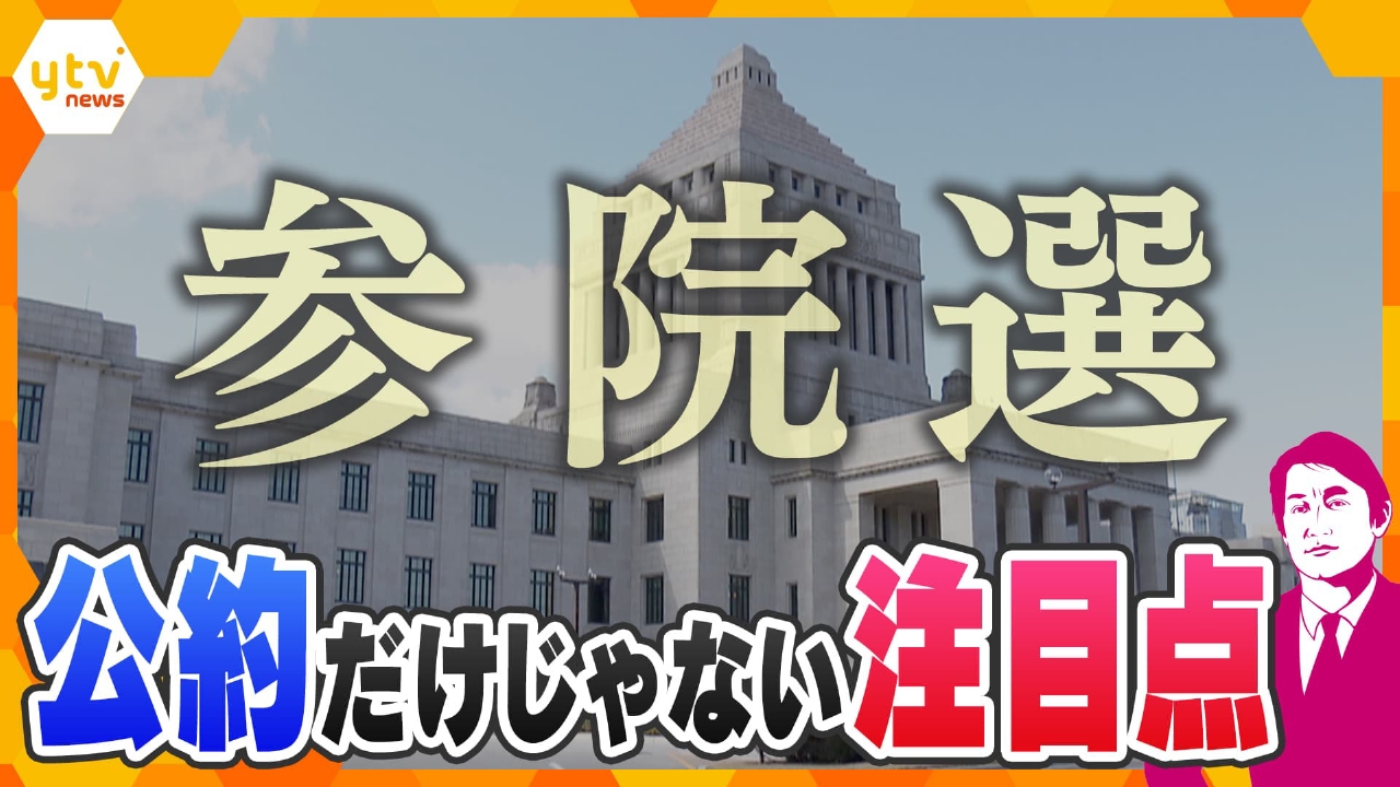 厳選！ytvニュース特集 6月30日(月)放送分  【タカオカ解説】追い風？それとも逆風？参院選、各党取り巻く“風”…公約だけじゃない注目ポイントを徹底解説｜報道／ドキュメンタリー｜見逃し無料配信はTVer！人気の動画見放題